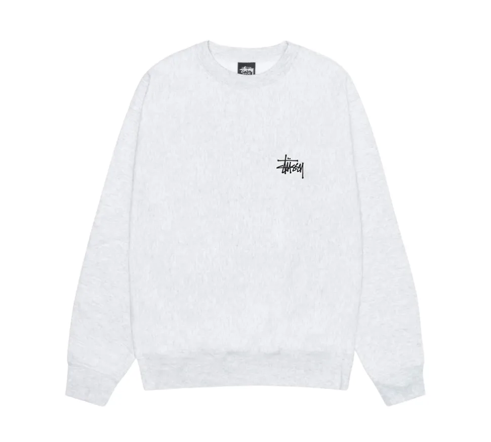 Stüssy Basic Crewneck - Ash Heather