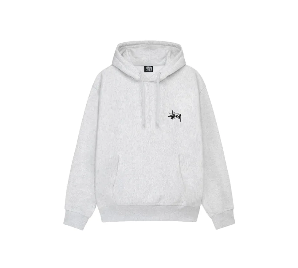 Stüssy Basic Hoodie - Ash Heather