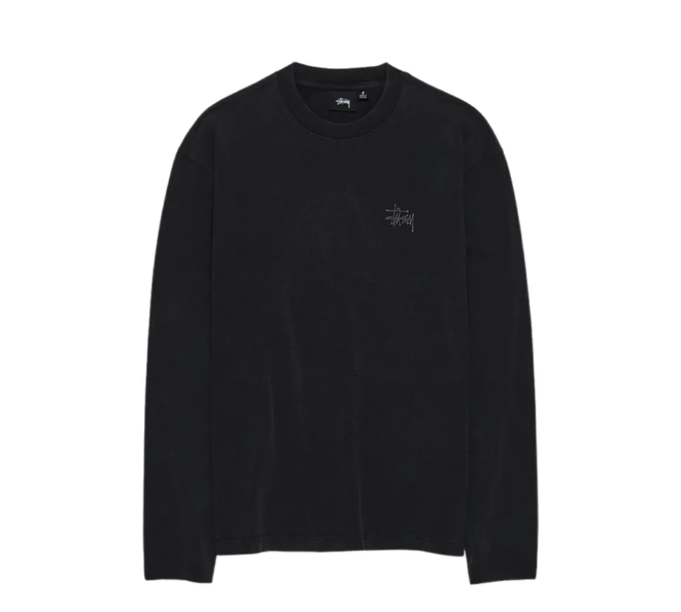 Stüssy Basic Long-Sleeve T-shirt- Black