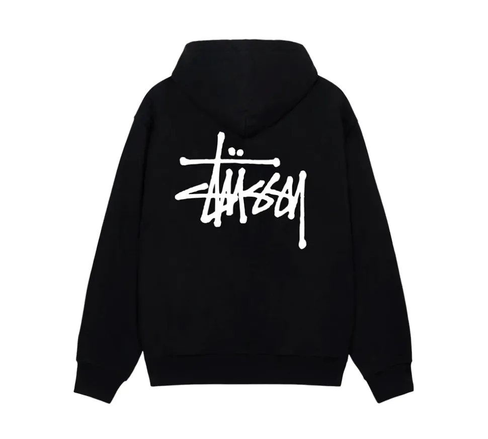 Stüssy Basic Zip Hoodie - Black