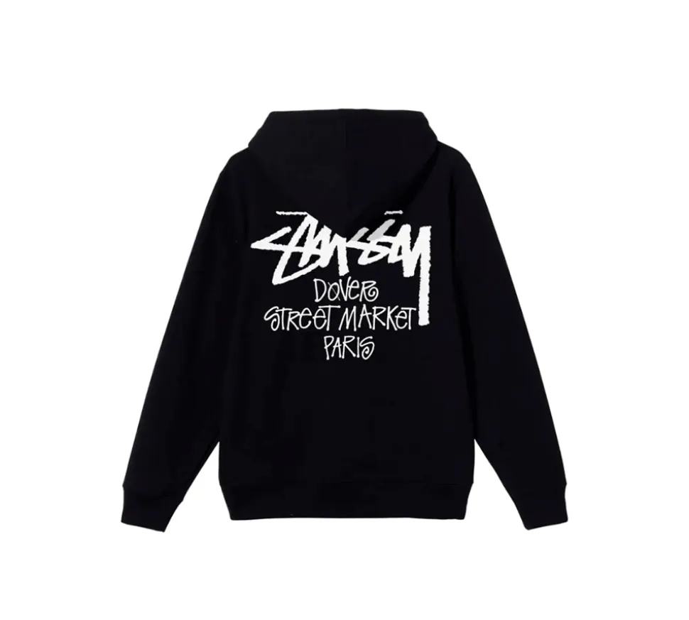 Stüssy Dover Street Market Paris Hoodie - Black