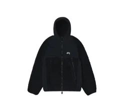 Stüssy Sherpa Paneled Hooded Jacket - Black