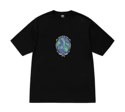 Stüssy Venus Oval Pigment Dyed T-shirt - Black