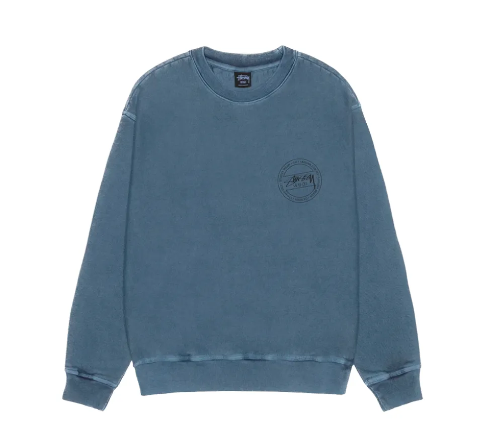 Stüssy Wear Pigment Dyed Crewneck - Navy