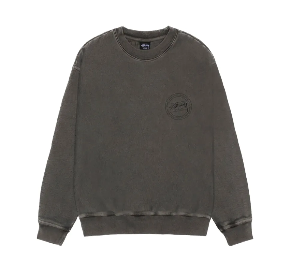 Stüssy Wear Pigment Dyed Crewneck - Black