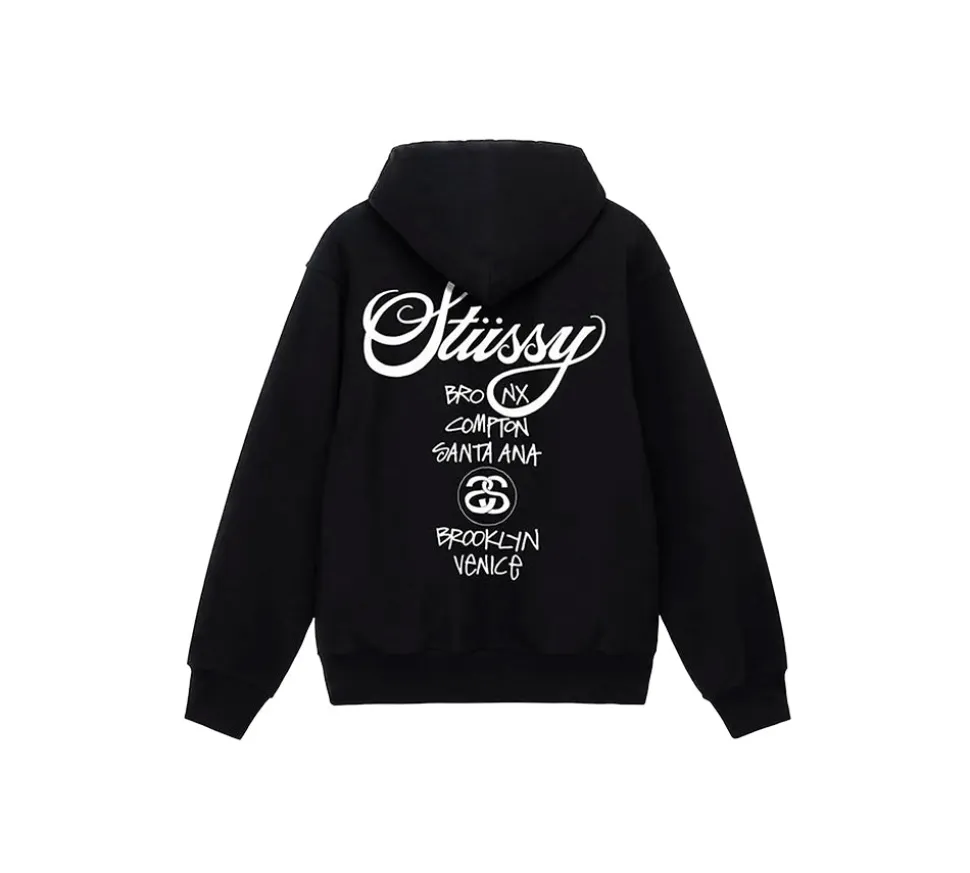 Stüssy World Tour Hoodie - Black