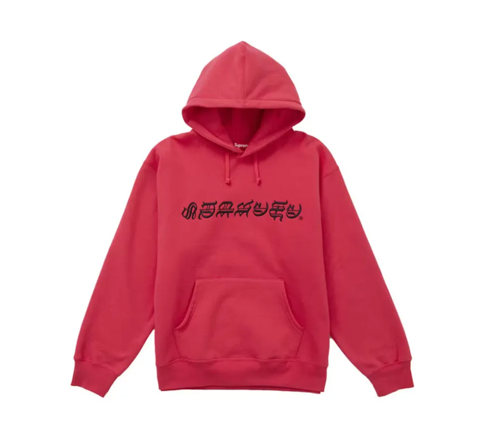 Supreme Blackletter Hooded Sweatshirt - Watermelon