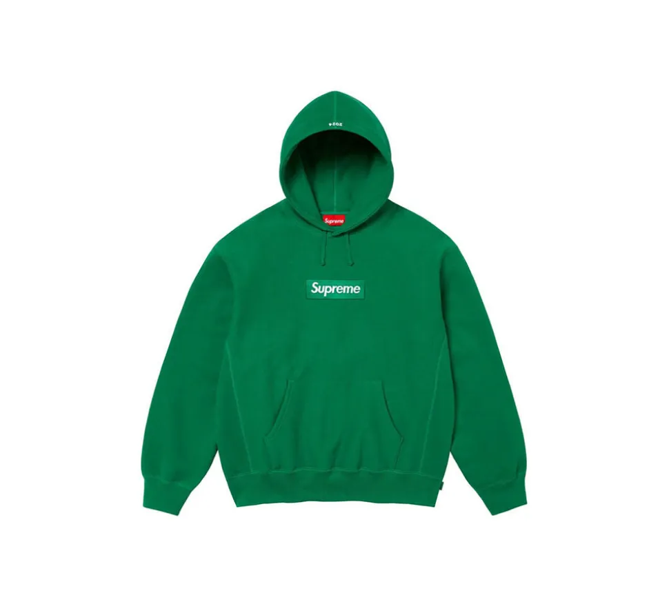 Supreme Box Logo Hooded Sweatshirt (FW24) - Green