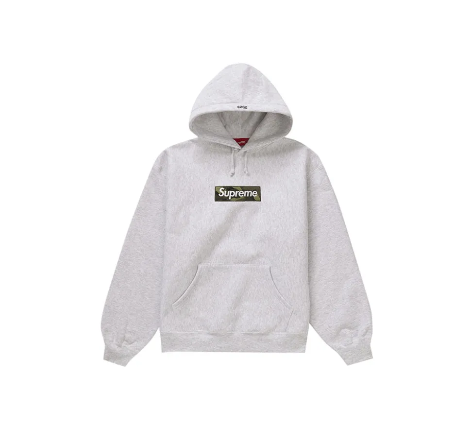 Supreme Box Logo Hooded Sweatshirt (FW23) - Ash Grey