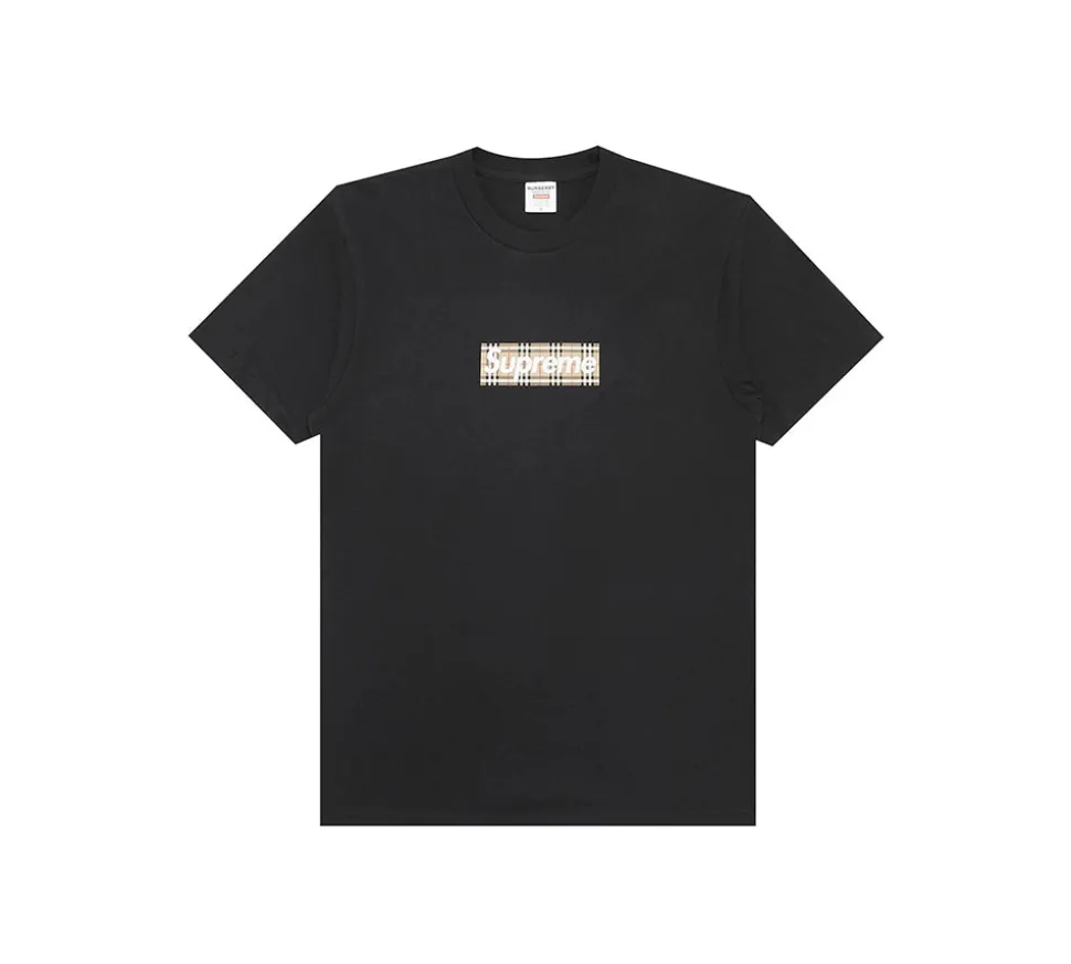 Supreme Burberry Box Logo T-shirt - Black