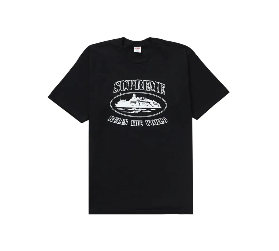 Supreme Corteiz Rules The World T-shirt - Black