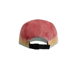 Supreme Embossed Denim Camp Cap - Red Dip Dye