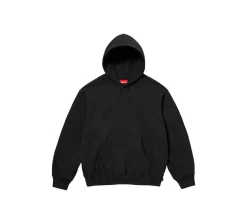 Supreme Satin Applique Hooded Sweatshirt (FW24) - Black