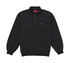 Supreme Small Box Half Zip Pullover - Black