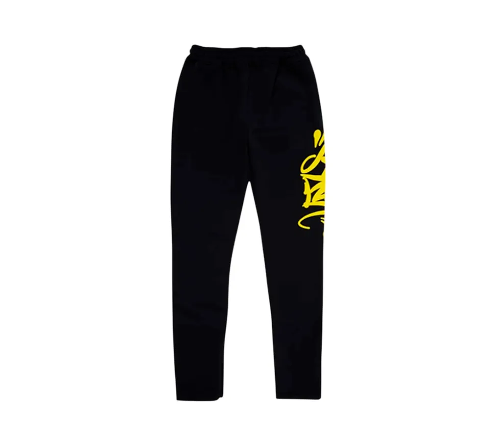 Syna World Logo Pants - Black / Safety Yellow