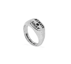 TwoJeys &&™ Always Lucky Signet - 12 Microns Silver Bath