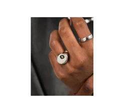 TwoJeys &&™ 8 Ball Ring - Handcrafted piece w/ 12 microns Silver Bath