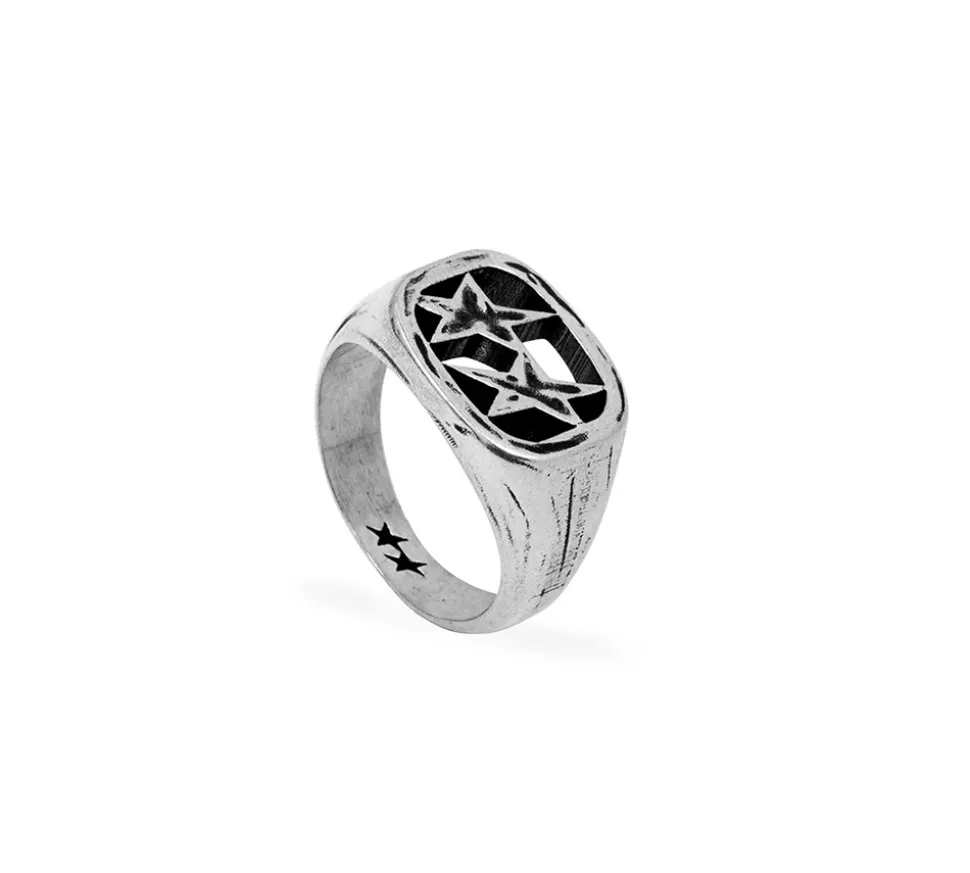 TwoJeys &&™ Framed Ring - Handcrafted piece w/ 12 microns Silver Bath