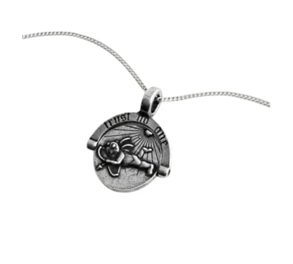 TwoJeys &&™ Saints & Sinners Necklace - 925 Silver Chain w/ 12 Microns Silver Plated